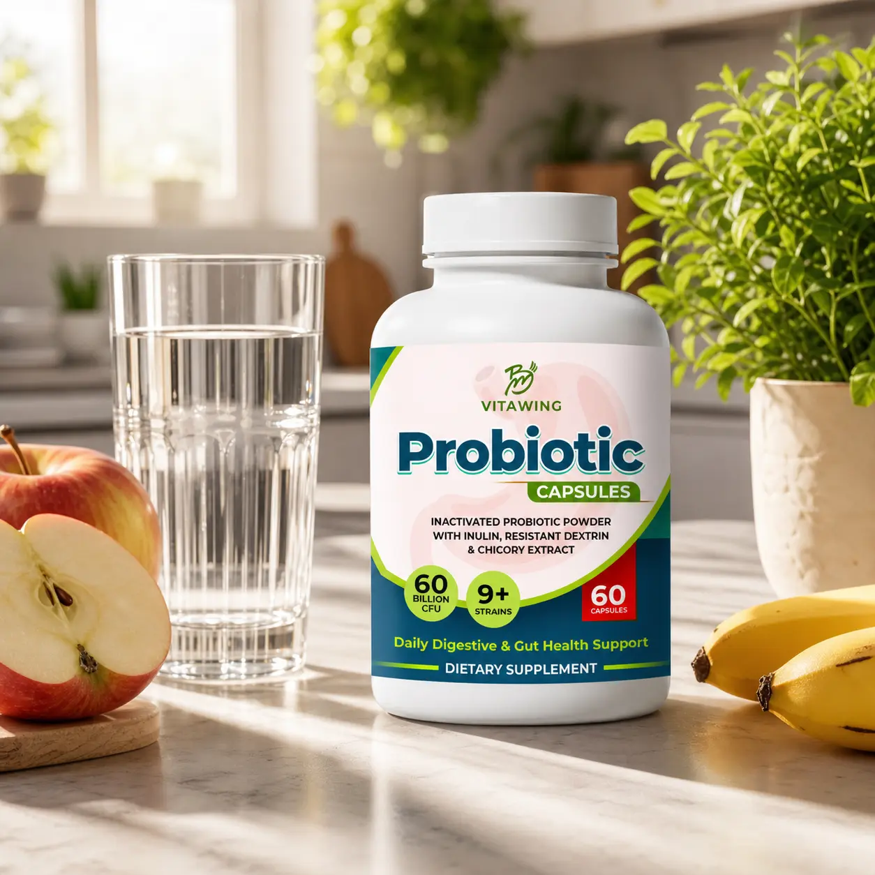 Probiotic Capsules – 60 Billion CFU | 9+ Strains Gut & Digestive Support - Image 2