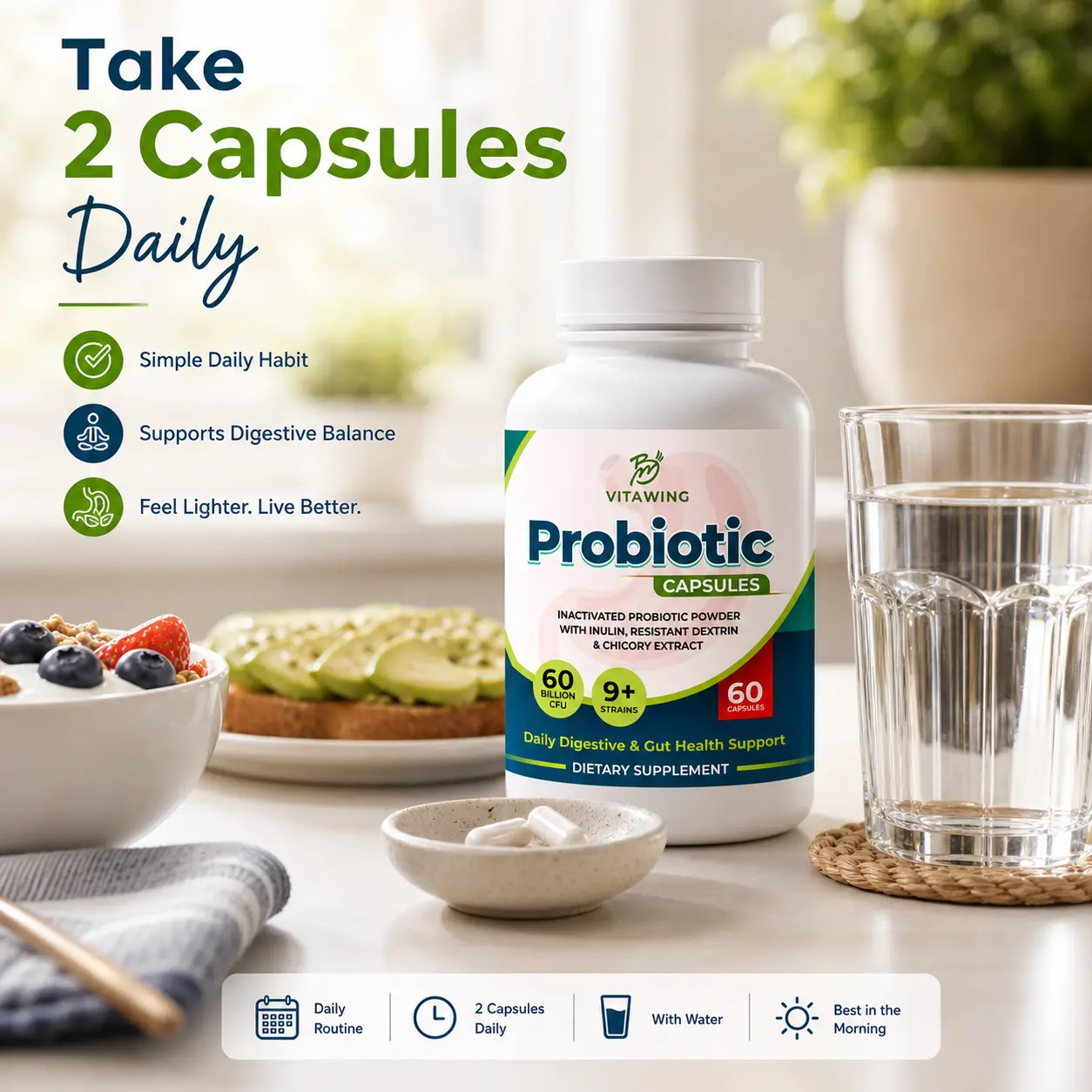 Probiotic Capsules – 60 Billion CFU | 9+ Strains Gut & Digestive Support - Image 4