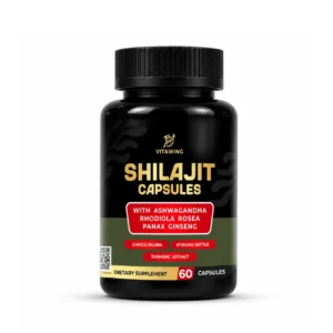 Shilajit Capsules with Ashwagandha & Ginseng – Energy, Strength & Performance Support